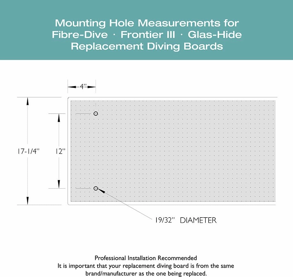 S.R. Smith 66-209-268S24 Fibre-Dive Replacement Diving Board with Clear Tread, 8-Feet, Gray Granite