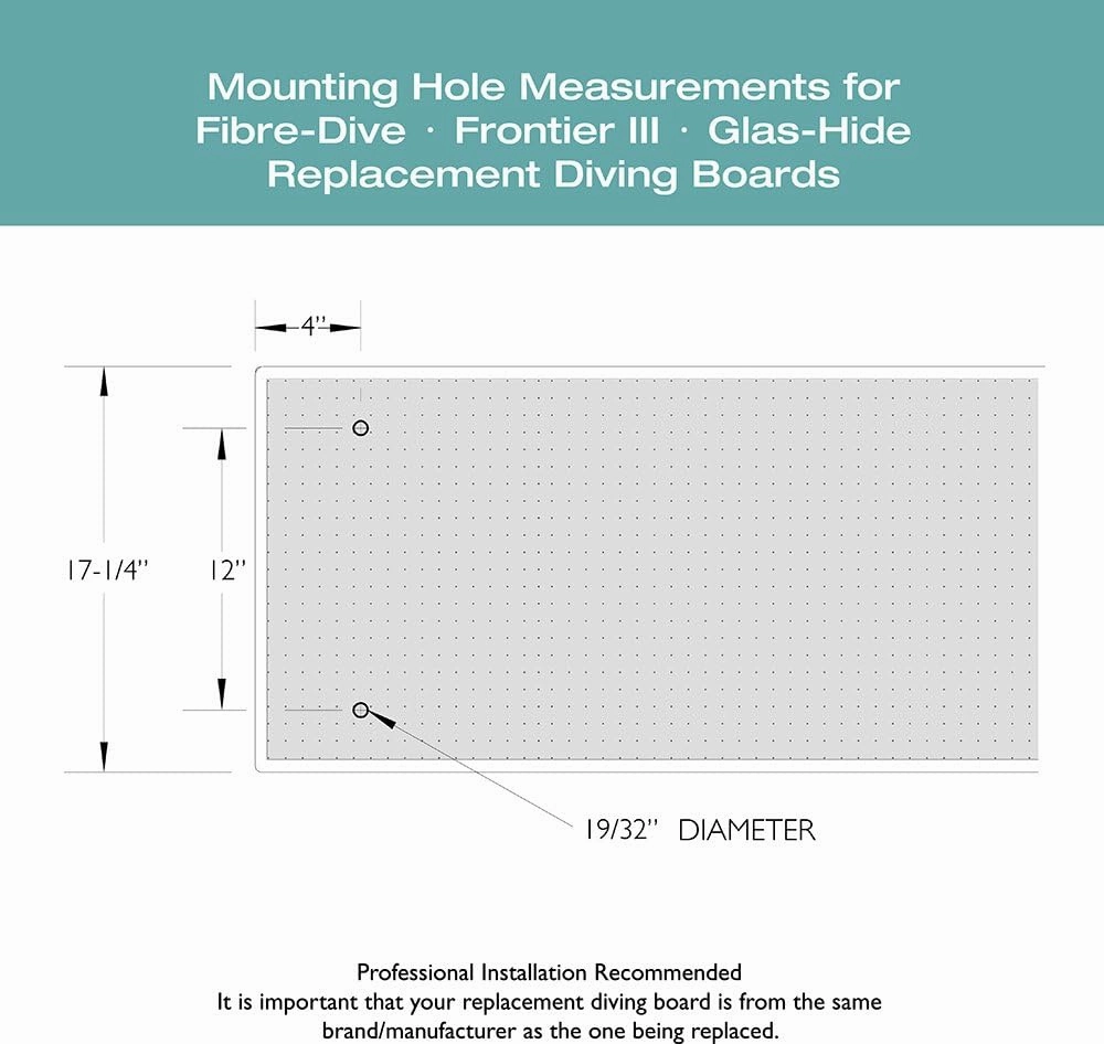 S.R. Smith 66-209-596S23 Frontier III Replacement Diving Board, 6-Feet, Pebble