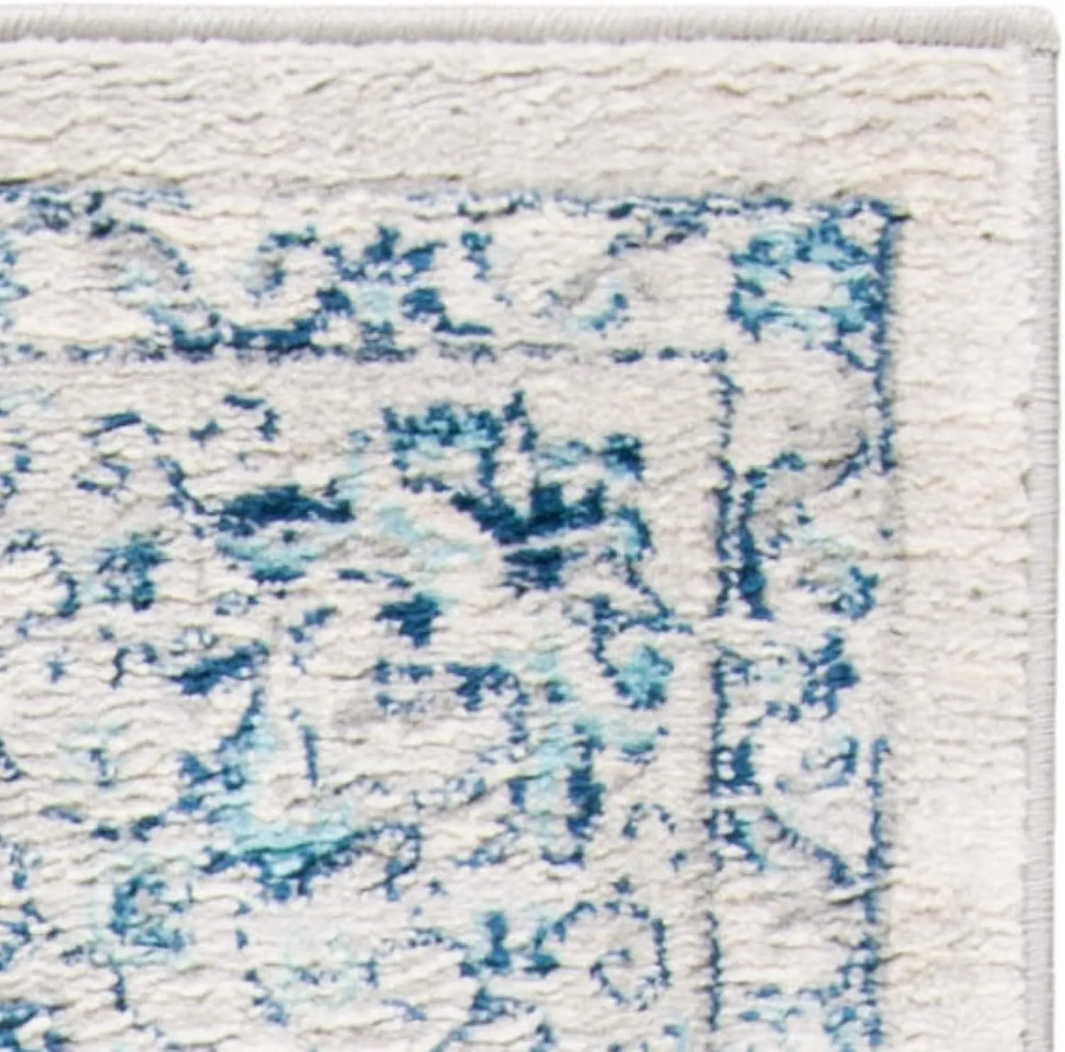 SAFAVIEH Area Rug 8x10 - Brentwood Collection - Large - Light Grey & Blue, Oriental Floral Scroll Design, Non-Shedding & Easy Cleaning, Ideal for Living Room, Bedroom, Office, Dining Space (BNT854G)