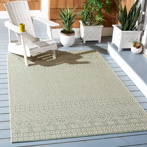SAFAVIEH Courtyard Collection Area Rug - 8' x 10', Dark Green & Beige, Non-Shedding & Easy Care, Indoor/Outdoor & Washable-Ideal for Patio, Backyard, Mudroom (CY6235-32212)