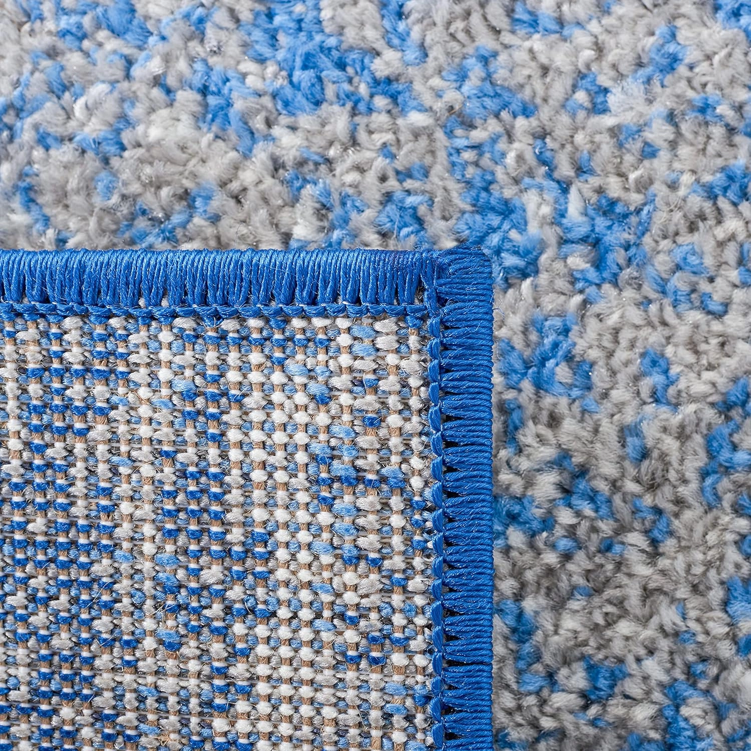 SAFAVIEH Area Rug 8x10 - Adirondack Collection - Large - Silver & Blue, Modern Abstract Design, Non-Shedding & Easy Cleaning, Ideal for Living Room, Bedroom, Office, Dining Space (ADR112F)