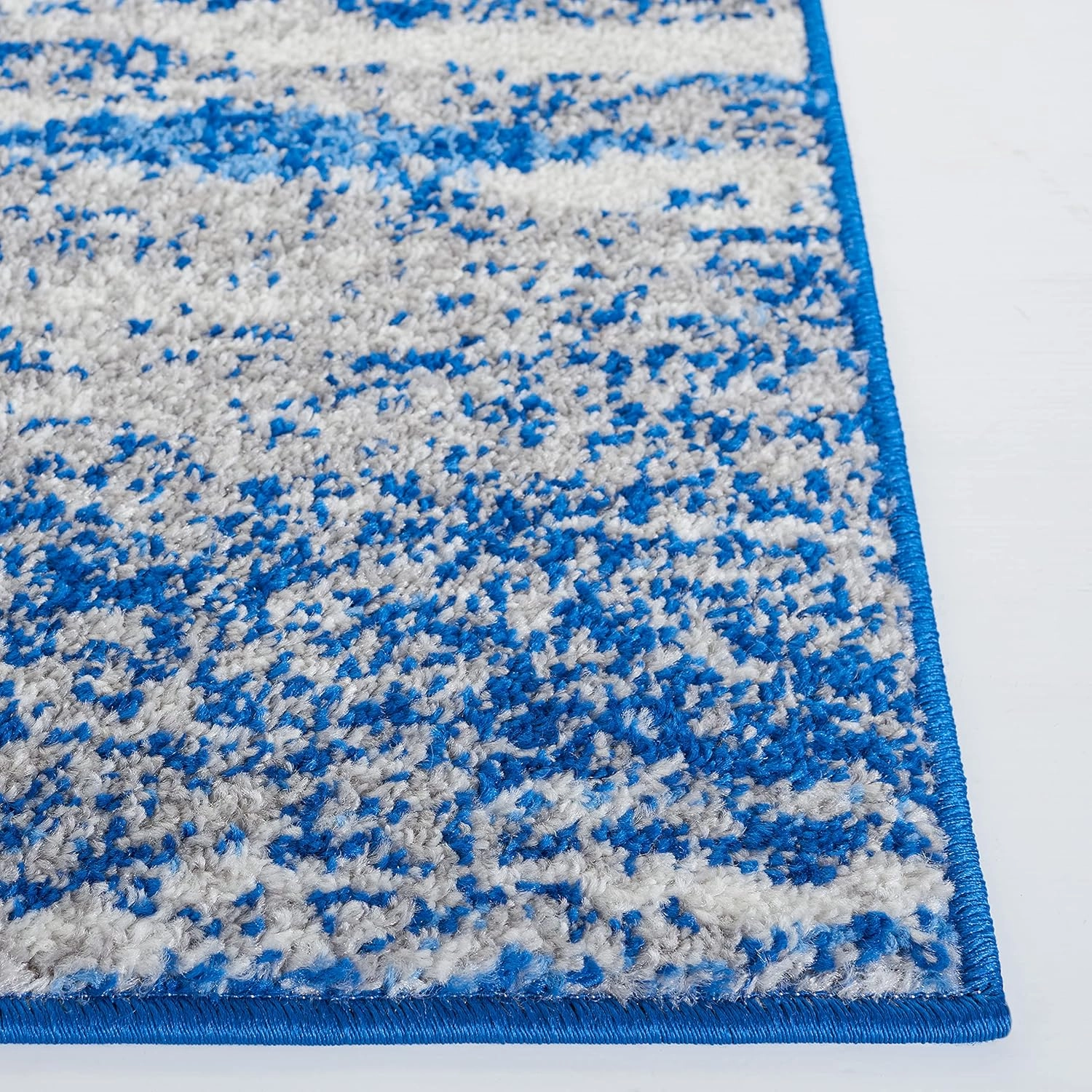 SAFAVIEH Area Rug 8x10 - Adirondack Collection - Large - Silver & Blue, Modern Abstract Design, Non-Shedding & Easy Cleaning, Ideal for Living Room, Bedroom, Office, Dining Space (ADR112F)