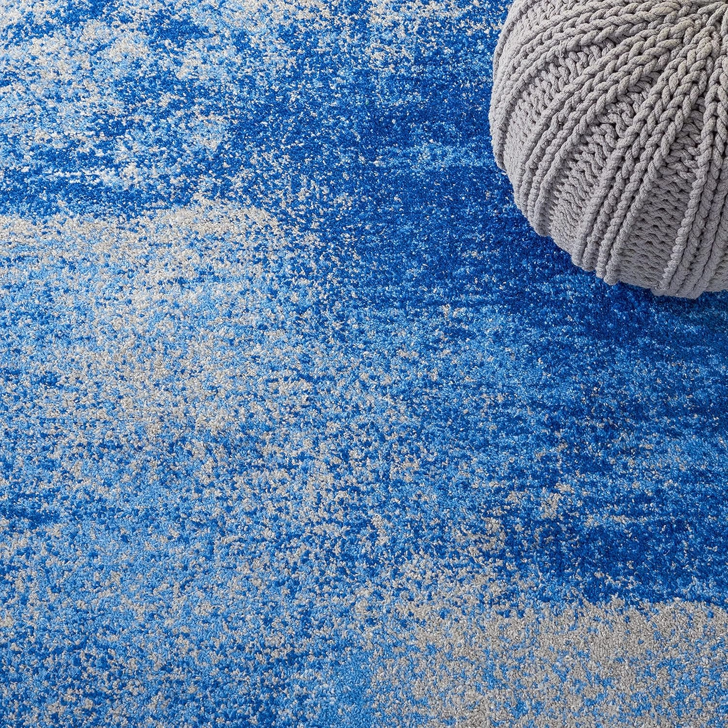 SAFAVIEH Area Rug 8x10 - Adirondack Collection - Large - Silver & Blue, Modern Abstract Design, Non-Shedding & Easy Cleaning, Ideal for Living Room, Bedroom, Office, Dining Space (ADR112F)