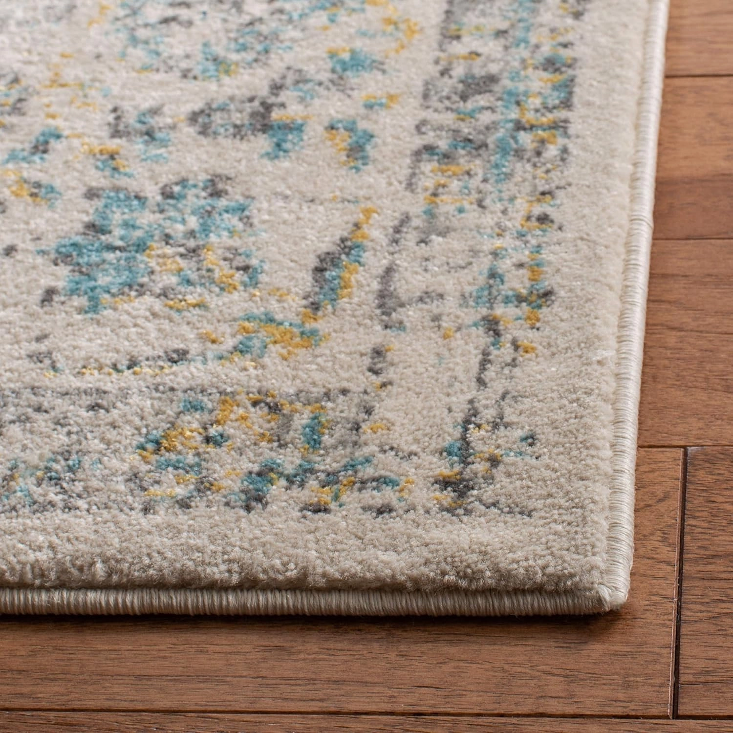 SAFAVIEH Area Rug 8x10 - Evoke Collection - Large - Ivory & Blue, Shabby Chic Oriental Medallion, Non-Shedding & Easy Cleaning, Ideal for Living Room, Bedroom, Office, Dining Space (EVK220C)