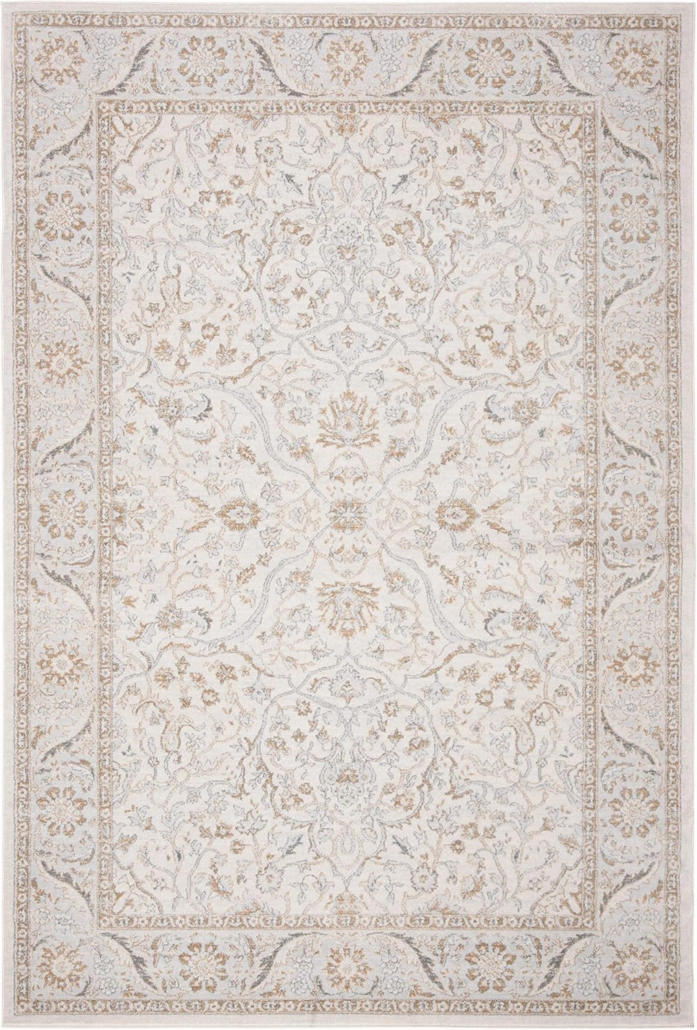 SAFAVIEH Area Rug 8x10 - Isabella Collection - Large - Cream & Beige, Oriental Design, Non-Shedding & Easy Cleaning, Ideal for Living Room, Bedroom, Office, Dining Space (ISA912A)