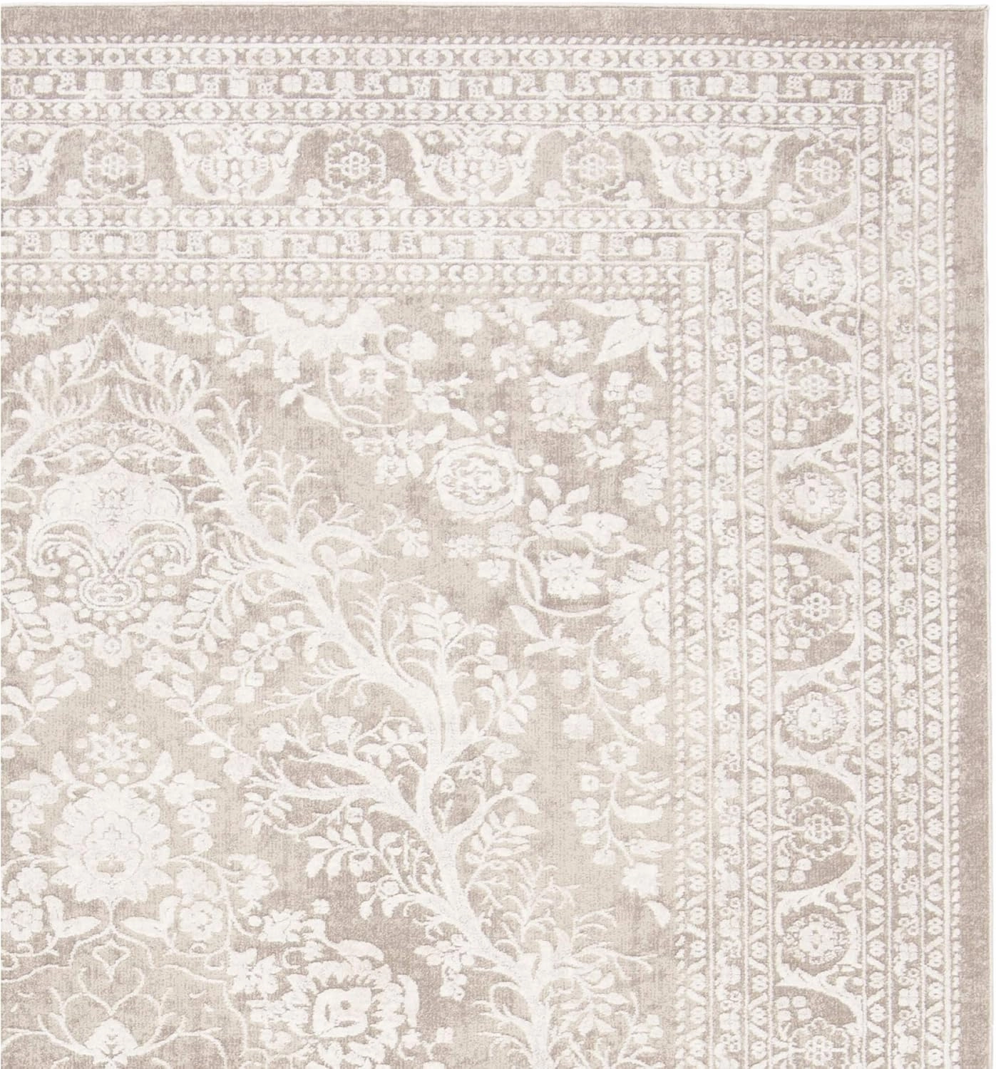 SAFAVIEH Area Rug 8x10 - Reflection Collection - Large - Beige & Cream, Non-Shedding & Easy Cleaning, Ideal for Living Room, Bedroom, Office, Dining Space (RFT668A)