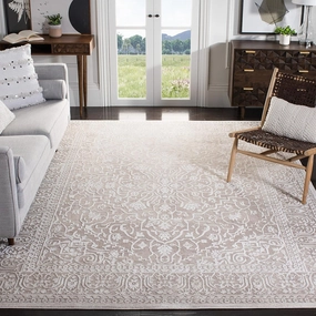 SAFAVIEH Area Rug 8x10 - Reflection Collection - Large - Beige & Cream, Non-Shedding & Easy Cleaning, Ideal for Living Room, Bedroom, Office, Dining Space (RFT670A)