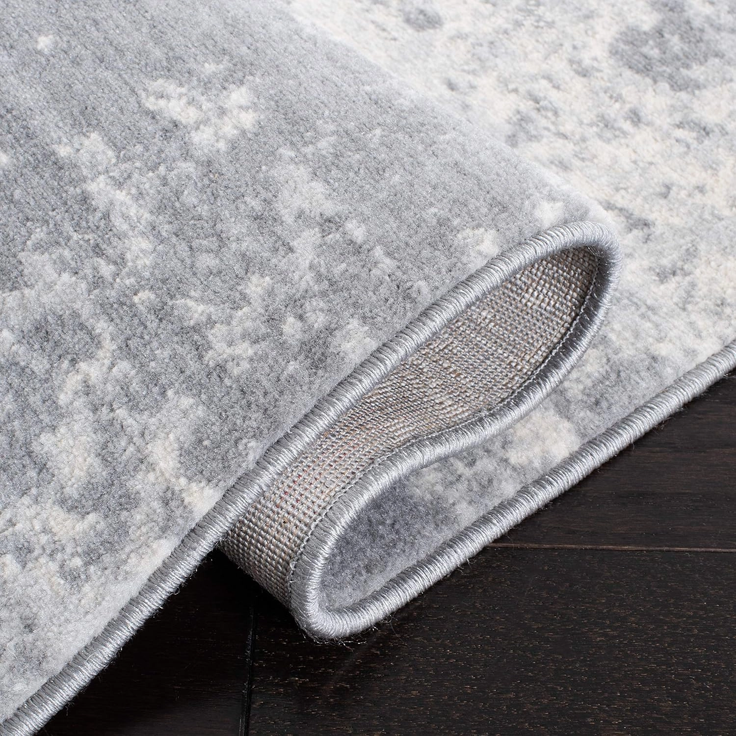 SAFAVIEH Brentwood Collection 6' x 9' Grey/Ivory BNT822H Modern Abstract Non-Shedding Living Room Bedroom Dining Home Office Area Rug