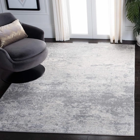 SAFAVIEH Brentwood Collection 6' x 9' Grey/Ivory BNT822H Modern Abstract Non-Shedding Living Room Bedroom Dining Home Office Area Rug