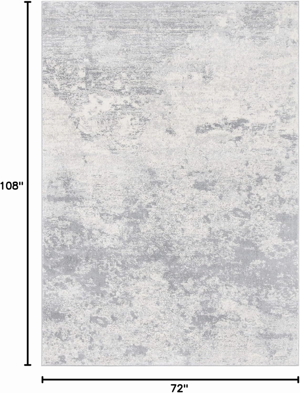 SAFAVIEH Brentwood Collection 6' x 9' Grey/Ivory BNT822H Modern Abstract Non-Shedding Living Room Bedroom Dining Home Office Area Rug