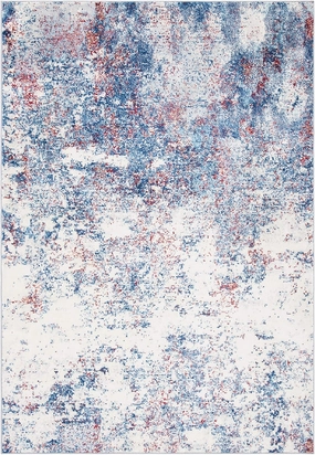 SAFAVIEH Brentwood Collection Accent Rug - 2' x 4', Navy & Red, Modern Abstract Design, Non-Shedding & Easy Care, Ideal for High Traffic Areas in Entryway, Living Room, Bedroom (BNT822N)