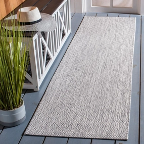 SAFAVIEH Courtyard Collection 2'3' x 8' Grey CY8520 Indoor/ Outdoor Patio Backyard Mudroom Runner Rug