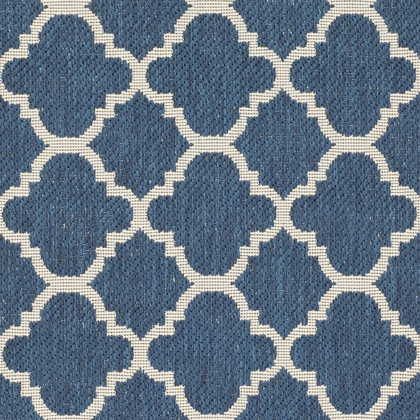 SAFAVIEH Courtyard Collection 2'3" x 6'7" Navy/Beige CY6918 Trellis Indoor-Outdoor Waterproof Easy-Cleaning Patio Backyard Mudroom Runner-Rug