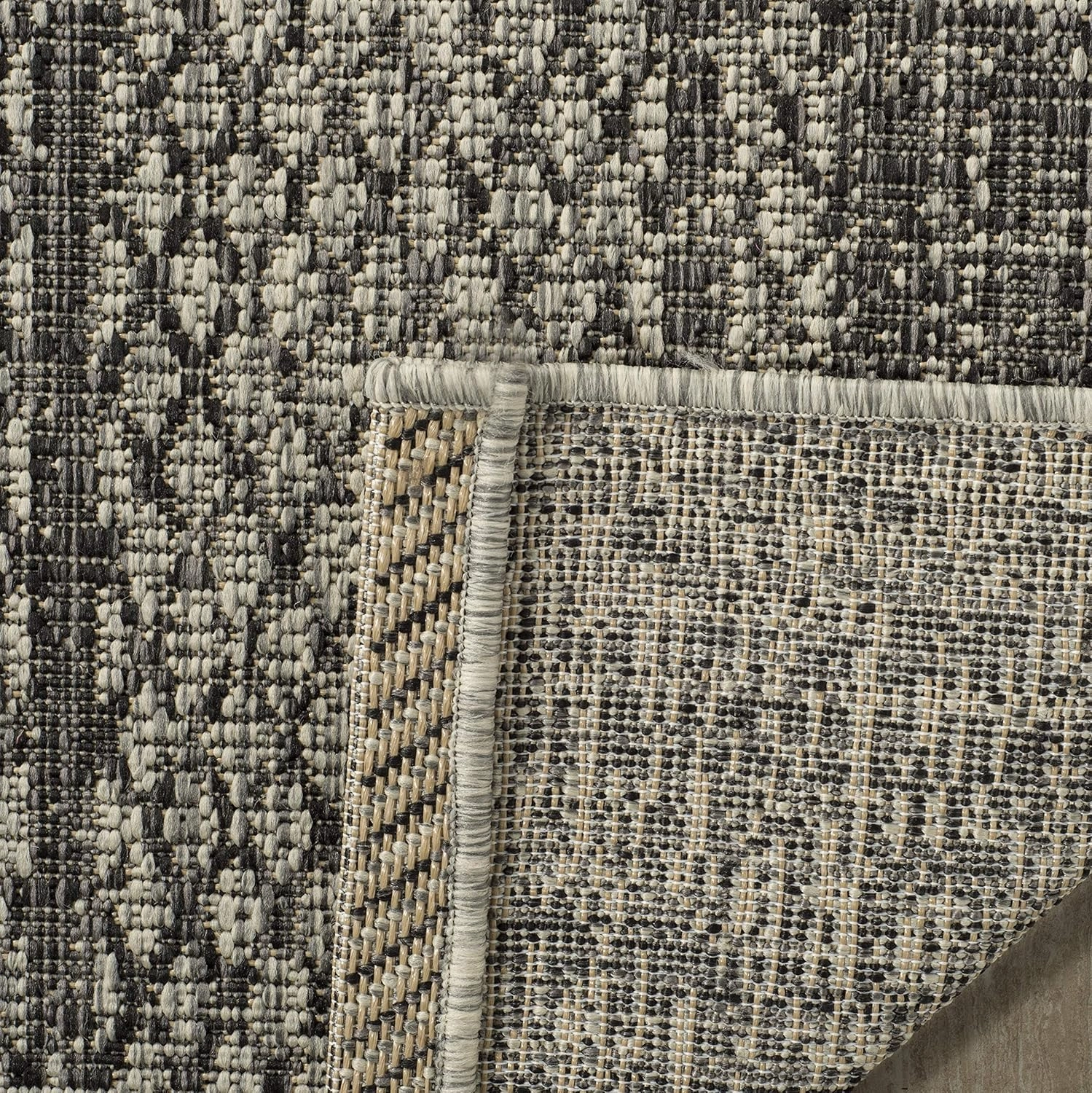 SAFAVIEH Courtyard Collection 2'3" x 8' Light Grey/Blue CY8736 Indoor/ Outdoor Waterproof Easy Cleaning Patio Backyard Mudroom Runner Rug