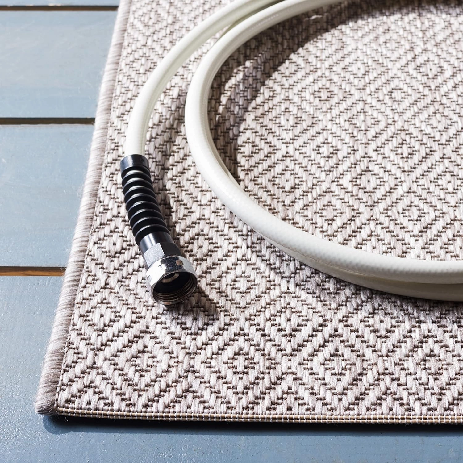 SAFAVIEH Courtyard Collection 8' x 11' Beige / Beige CY8520 Indoor/ Outdoor Waterproof Easy-Cleaning Patio Backyard Mudroom Area-Rug