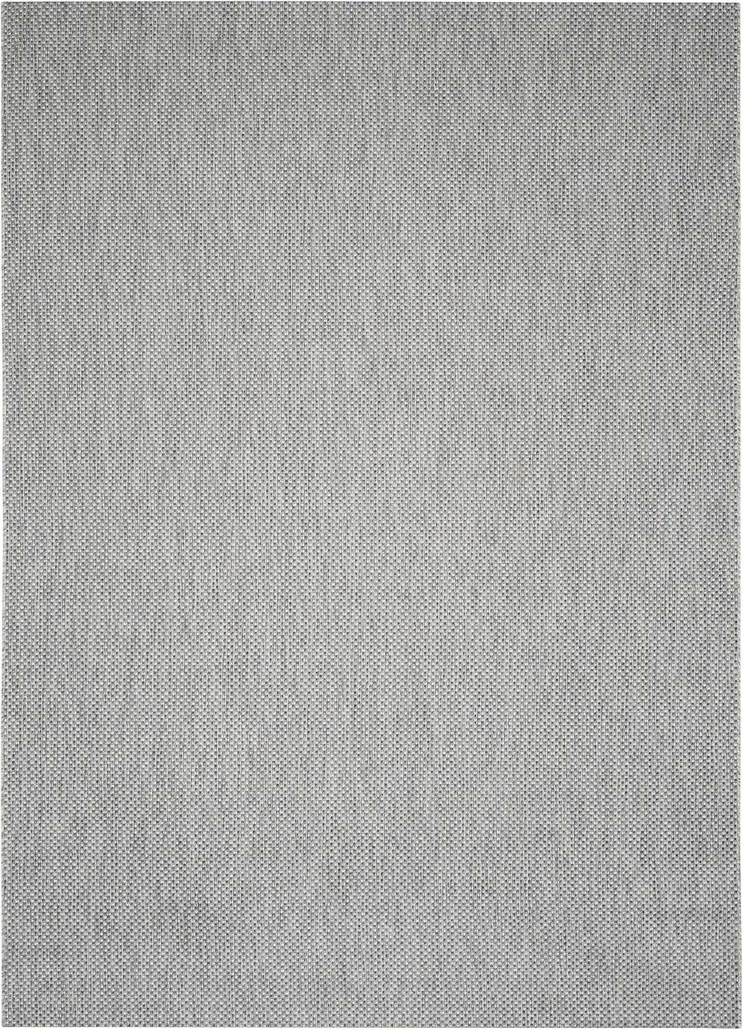 SAFAVIEH Courtyard Collection Area Rug - 8' x 11', Grey & Navy, Non-Shedding & Easy Care, Indoor/Outdoor & Washable-Ideal for Patio, Backyard, Mudroom (CY8521-36812)