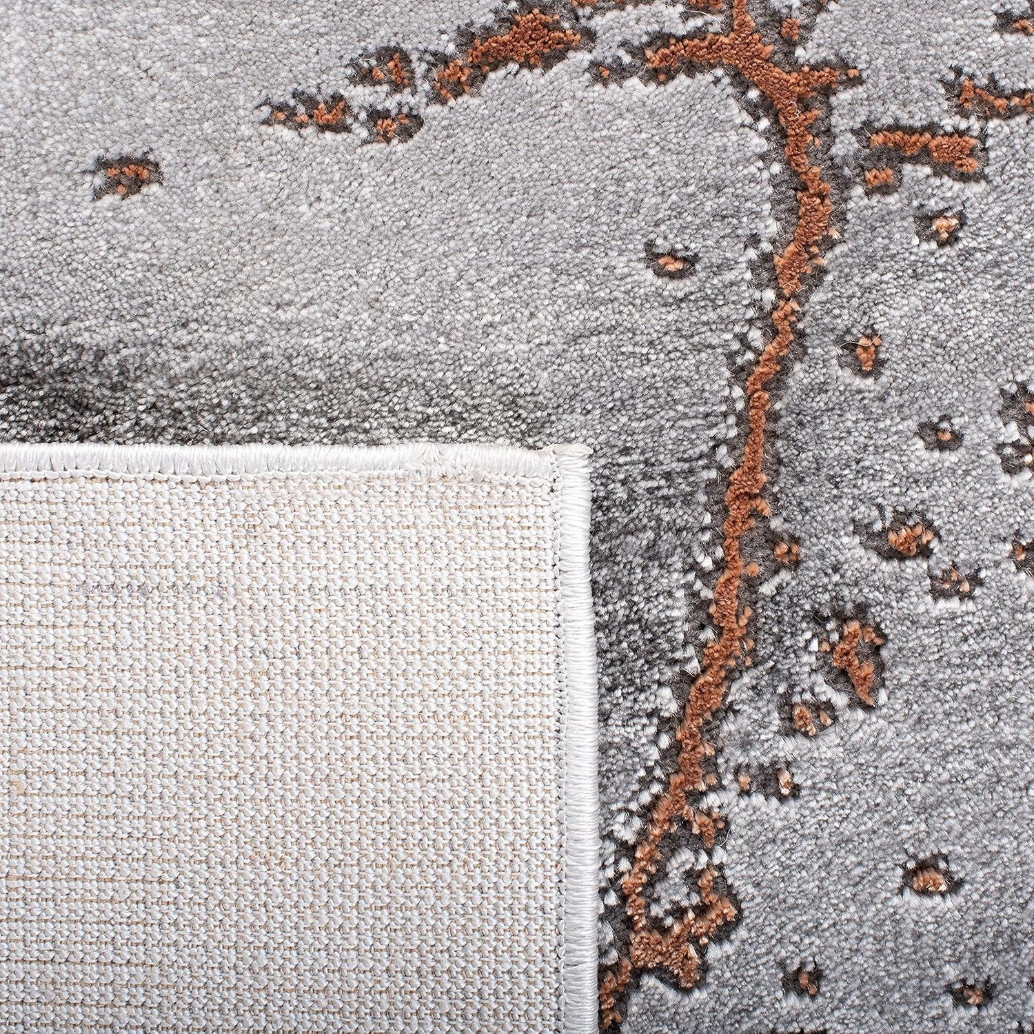 SAFAVIEH Craft Collection 2'3" x 6' Grey/Orange CFT877P Modern Abstract Non-Shedding Entryway Foyer Living Room Bedroom Kitchen Runner Rug