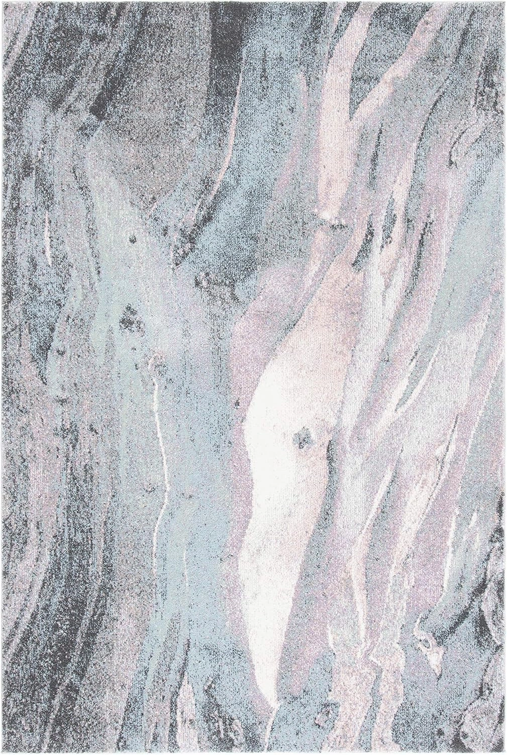 SAFAVIEH Glacier Collection 8' x 10' Pink / Blue GLA126U Modern Abstract Non-Shedding Living Room Bedroom Dining Home Office Area Rug