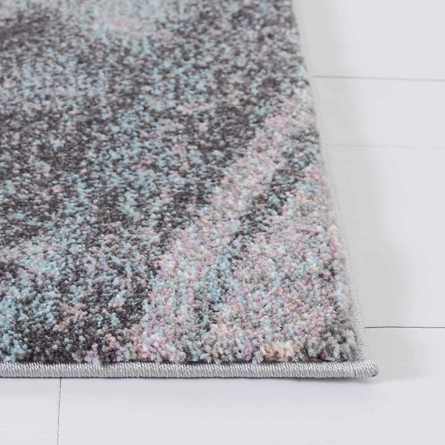 SAFAVIEH Glacier Collection 8' x 10' Pink / Blue GLA126U Modern Abstract Non-Shedding Living Room Bedroom Dining Home Office Area Rug