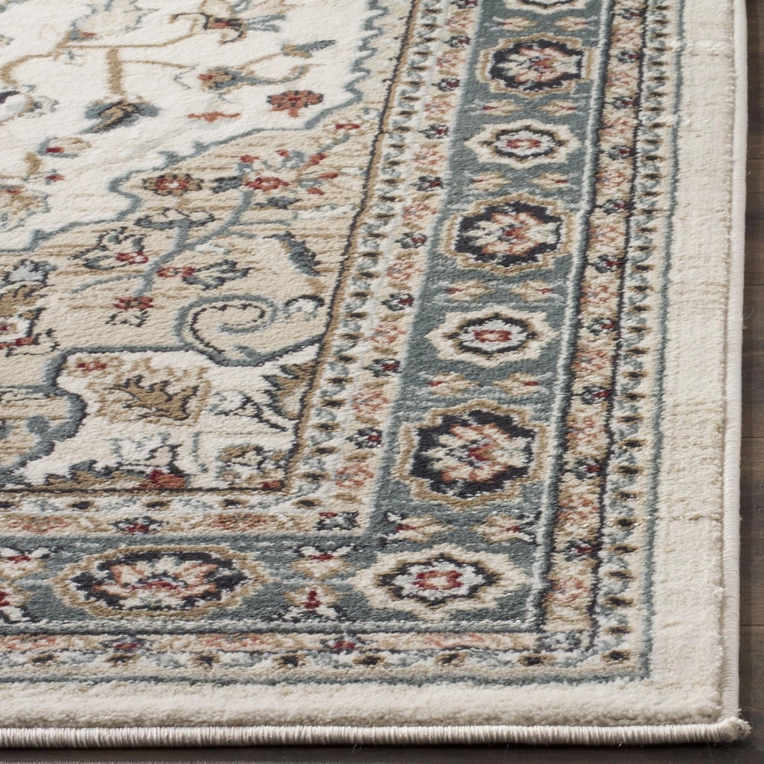 SAFAVIEH Lyndhurst Collection Area Rug - 8' x 10', Cream & Beige, Traditional Oriental Design, Non-Shedding & Easy Care, Ideal for High Traffic Areas in Living Room, Bedroom (LNH338B)