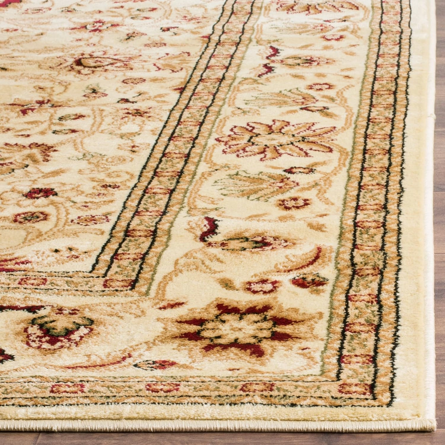 SAFAVIEH Lyndhurst Collection Area Rug - 9' x 12', Ivory & Ivory, Traditional Oriental Design, Non-Shedding & Easy Care, Ideal for High Traffic Areas in Living Room, Bedroom (LNH212L)