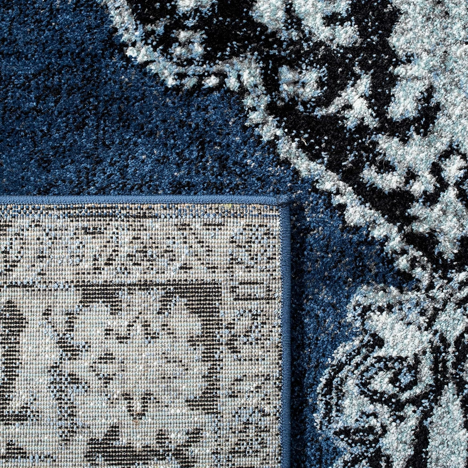 SAFAVIEH Vintage Hamadan Collection Accent Rug - 2'3" x 4', Blue & Grey, Oriental Persian Design, Non-Shedding & Easy Care, Ideal for High Traffic Areas in Entryway, Living Room, Bedroom (VTH219M)
