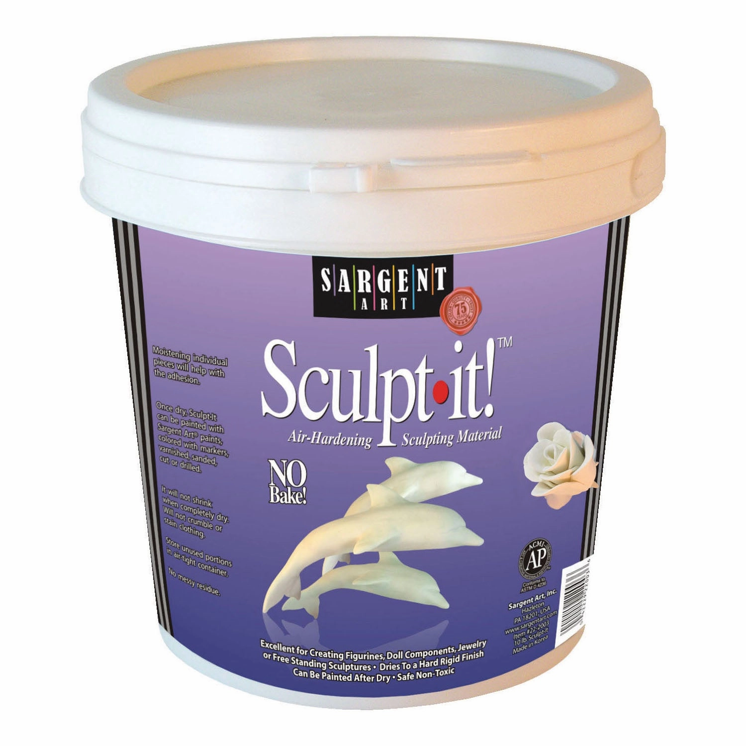 Sargent Art® Sculpt-It! Air-Hardening Sculpting Material, White, 2 Lbs (discontinued)