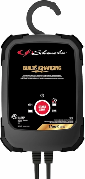 Schumacher Electric Battery Charger and Maintainer, SC1302, 3-in-1, Fully Automatic, 8 Amps, 12 Volt, for Car, Truck, SUV, and Marine Batteries