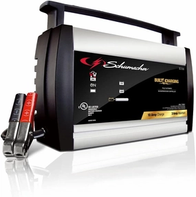 Schumacher Electric Battery Charger and Maintainer, SC1358, 3-in-1, Fully Automatic, 10 Amps, 6 Volt, 12 Volt, for Motorcycle, Lawn Tractor, Power Sport, Car, and Marine Batteries