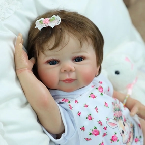 SCOM Realistic Reborn Baby Dolls Girl-20 Inch Real Life Baby，Toddler Doll Vinyl, Newborn Lifelike Weighted Doll for Ages 3  Gift