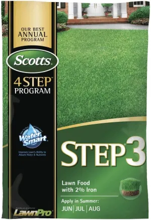 Scotts 33040 Step-3 Lawn Food with 2% Iron, 5000 Sq Ft Coverage