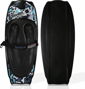 SereneLife Water Sport Kneeboard with Hook for Kids & Adults, Kneeboard with Strap for Boating, Waterboarding, Kneeling Boogie Boarding, Knee Surfing