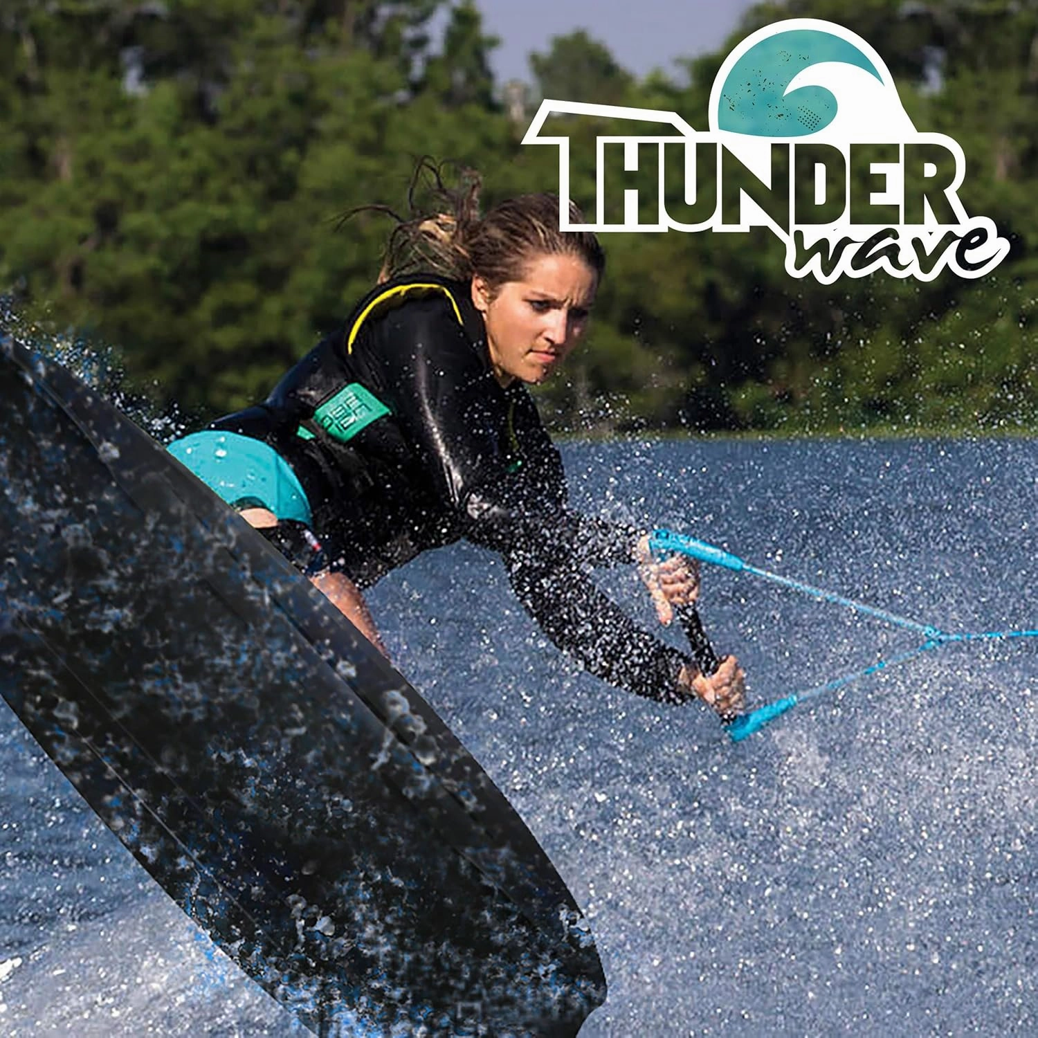 SereneLife Water Sport Kneeboard with Hook for Kids & Adults, Kneeboard with Strap for Boating, Waterboarding, Kneeling Boogie Boarding, Knee Surfing