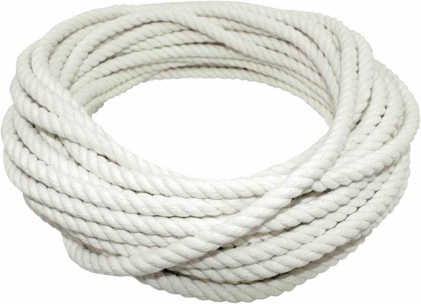 SGT KNOTS Twisted 100% Cotton Rope for DIY Projects, Crafts, Macrame Cord, Commercial, Agricultural - High Strength, Natural (5/16" x 50ft, Natural)