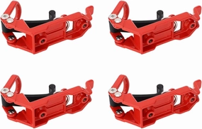 Shovel Mount for Roof Rack, Heavy Duty Metal Rubber Clamp Mounting Bracket Shovel Holder Roof Rack Mounting Brackets for Roof Rack Boats Tool (Red)