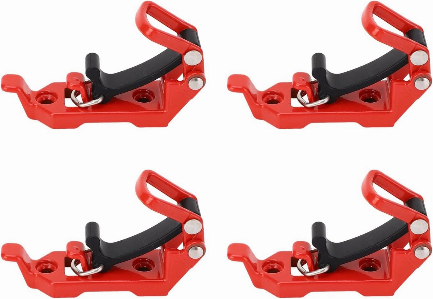 Shovel Mount for Roof Rack, Heavy Duty Metal Rubber Clamp Mounting Bracket Shovel Holder Roof Rack Mounting Brackets for Roof Rack Boats Tool (Red)
