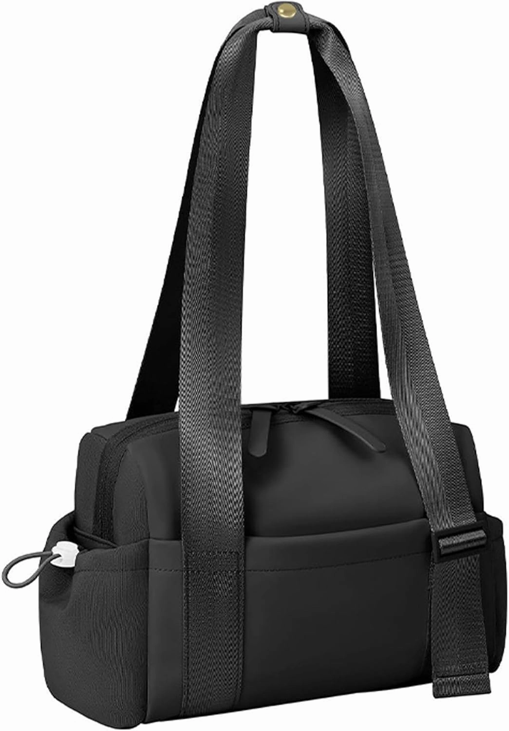 Small Gym Bag for Women Black Mini Cute Stylish Compact Sport Gym Shark Tote Duffle Workout Weekender Adjustable Strap Bag for Women with Wet Compartment