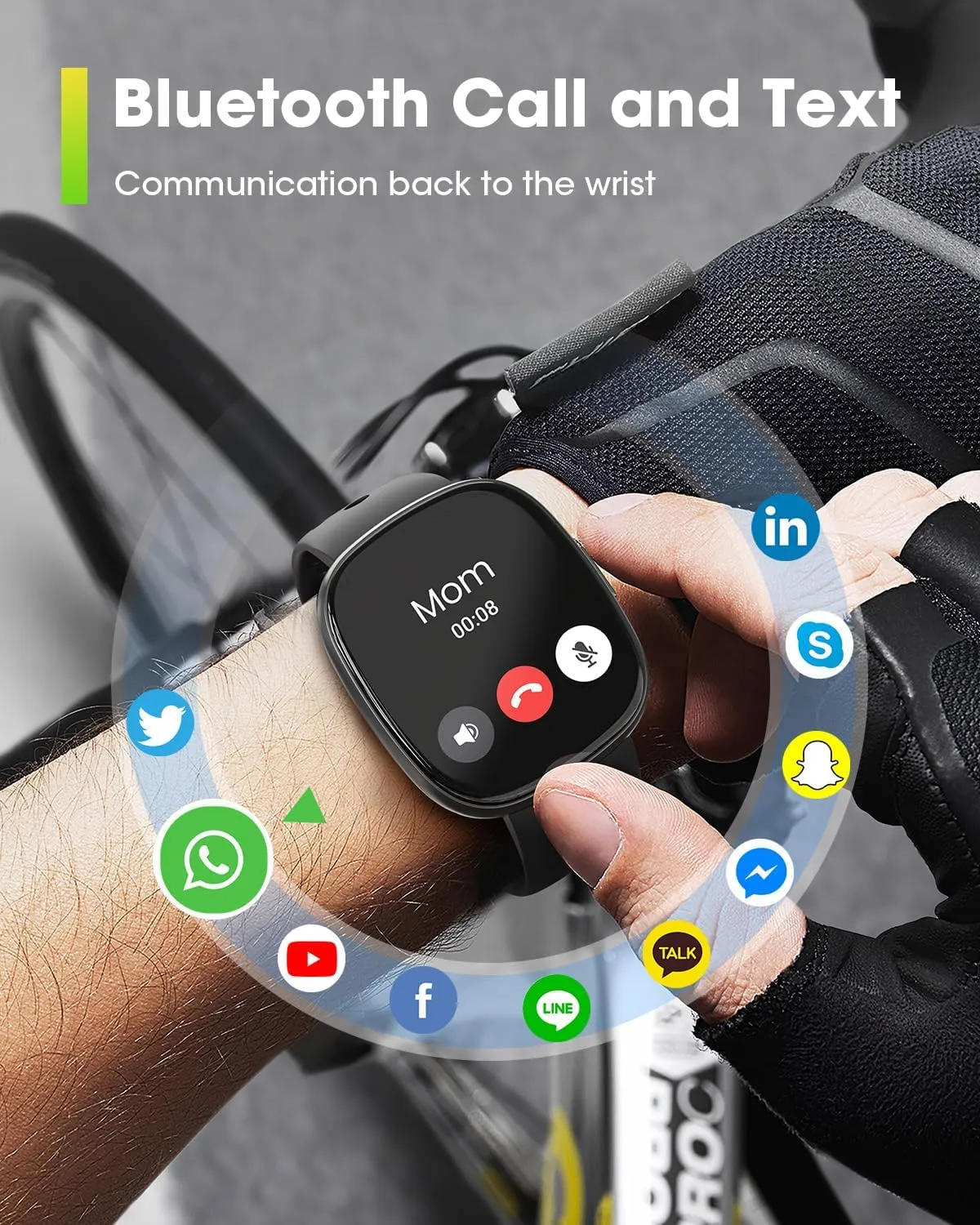 Smart Watches for Men Women Fitness: Fitness Tracker with Blutooth Call 24/7 Heart Rate SpO2 Sleep Monitor 5ATM Waterproof 120  Sport Mode Activity Trackers Compatible iPhone Android Phones (3 Bands)