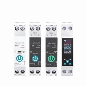 Smart Circuit Breaker with Metering 1P 50A 63A DIN Rail for Wireless Remote Control Switch by APP(SY1 with metering,32A)