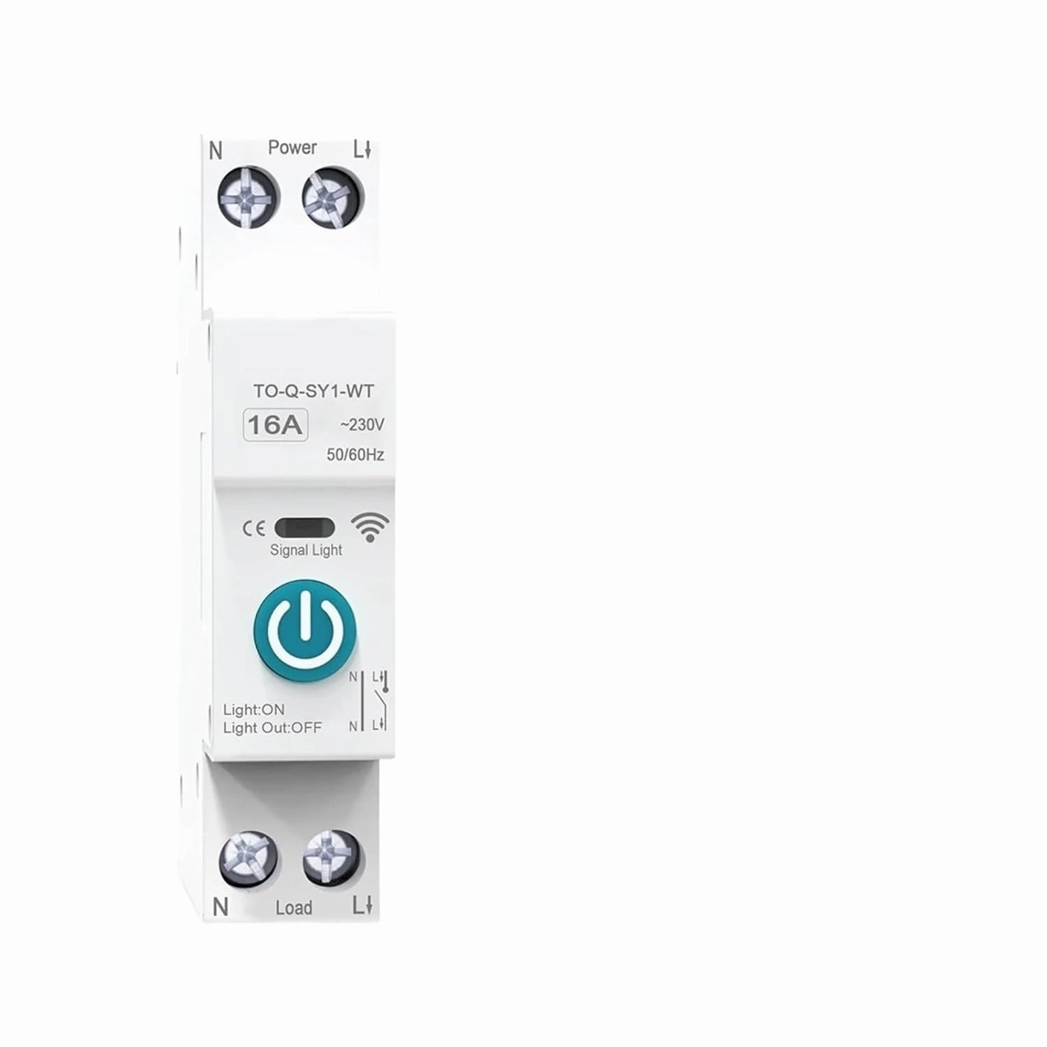 Smart Circuit Breaker with Metering 1P 50A 63A DIN Rail for Wireless Remote Control Switch by APP(SY1 with metering,32A)