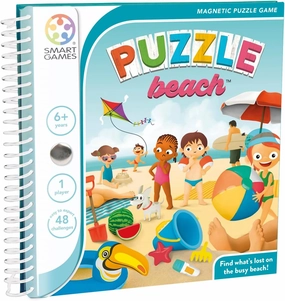 SmartGames Puzzle Beach Magnetic Puzzle Game 48 Multi-Level Challenges Ages 6
