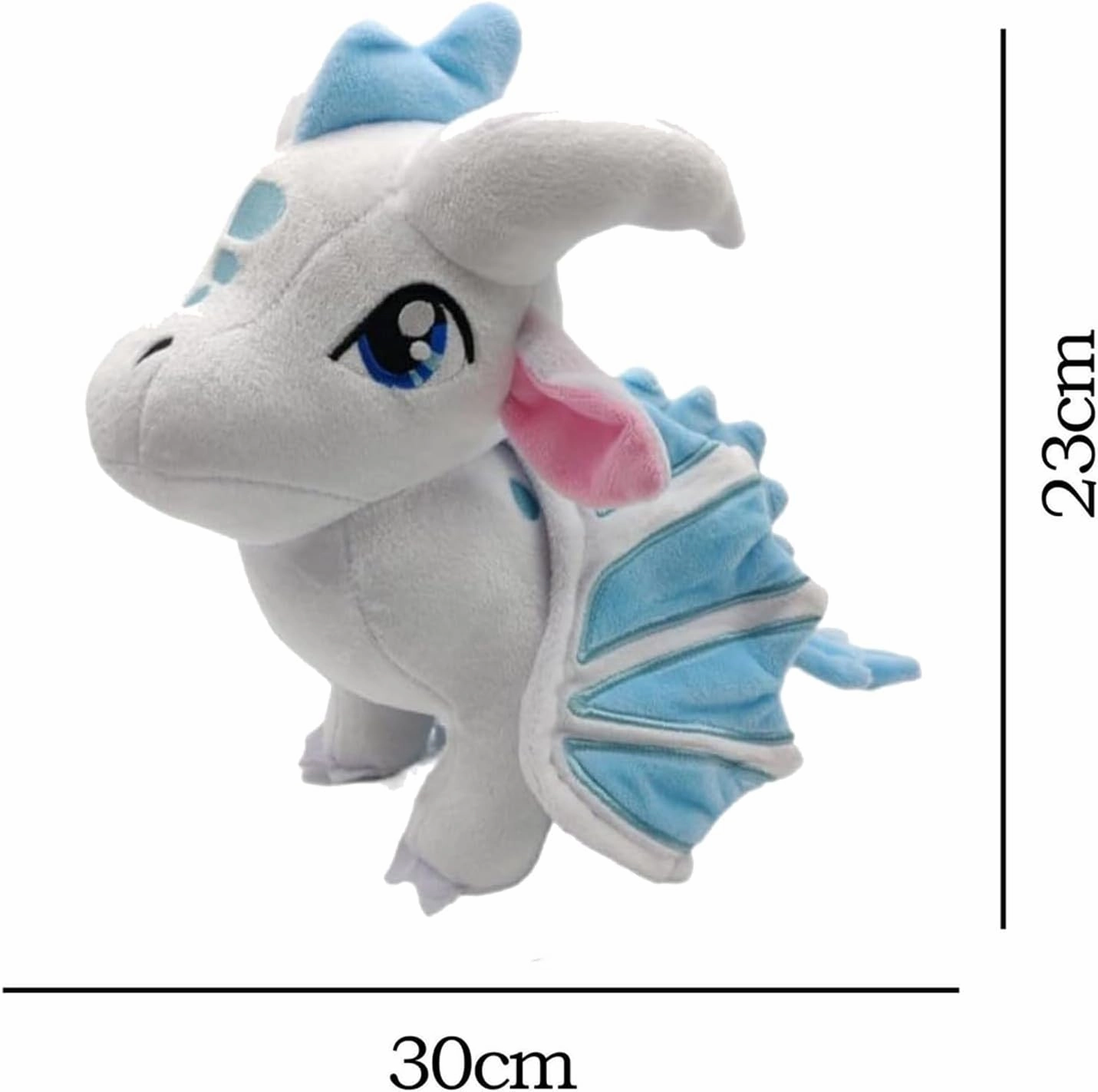 Soft Plush Wings Dragon Figures Stuffed Animals Toy Pillow Doll, Pterosaur Flying White Dragon Plushie Toys Best Birthday Christmas Anniversary Fiesta Party Festival Gifts for Adults Kids Baby Toys