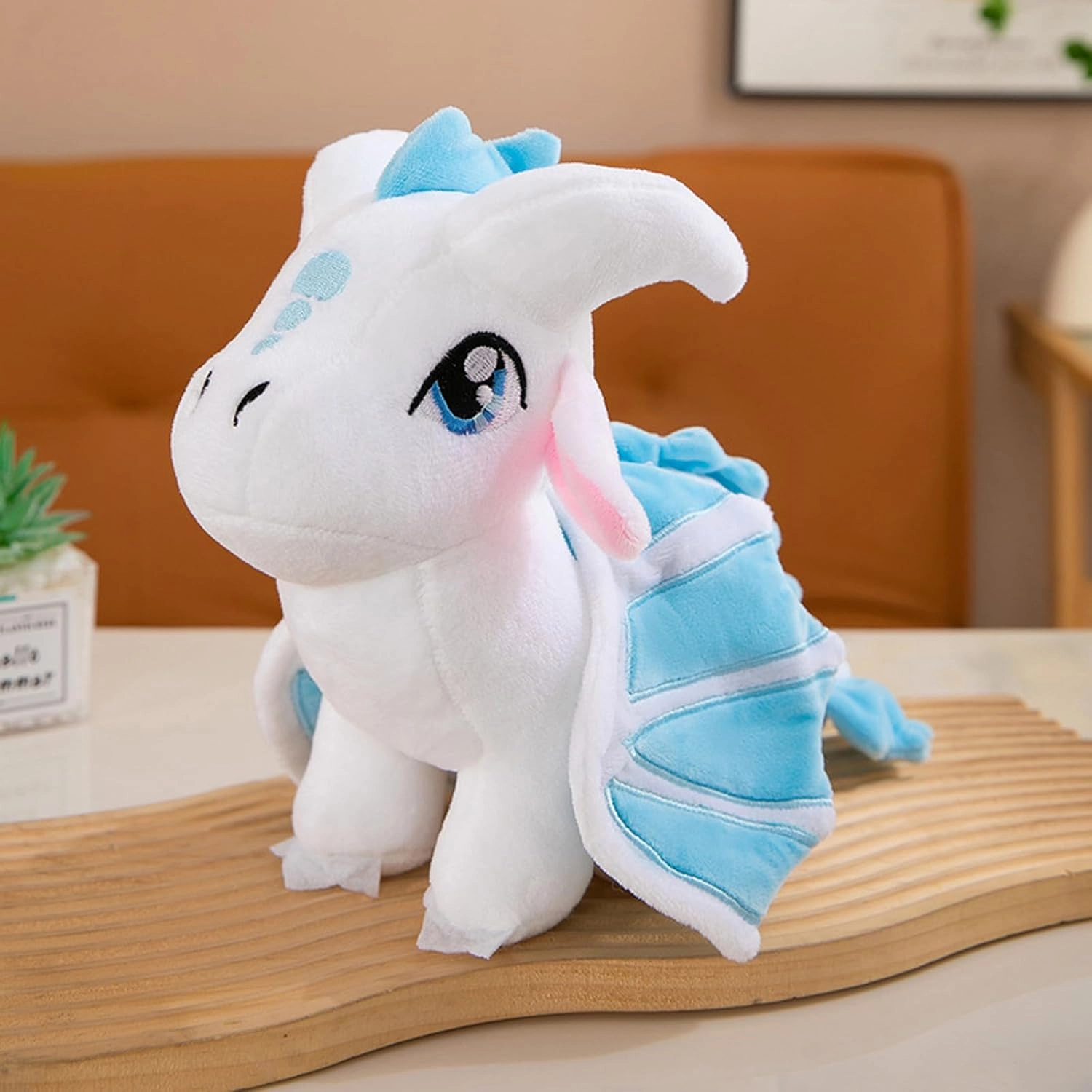 Soft Plush Wings Dragon Figures Stuffed Animals Toy Pillow Doll, Pterosaur Flying White Dragon Plushie Toys Best Birthday Christmas Anniversary Fiesta Party Festival Gifts for Adults Kids Baby Toys