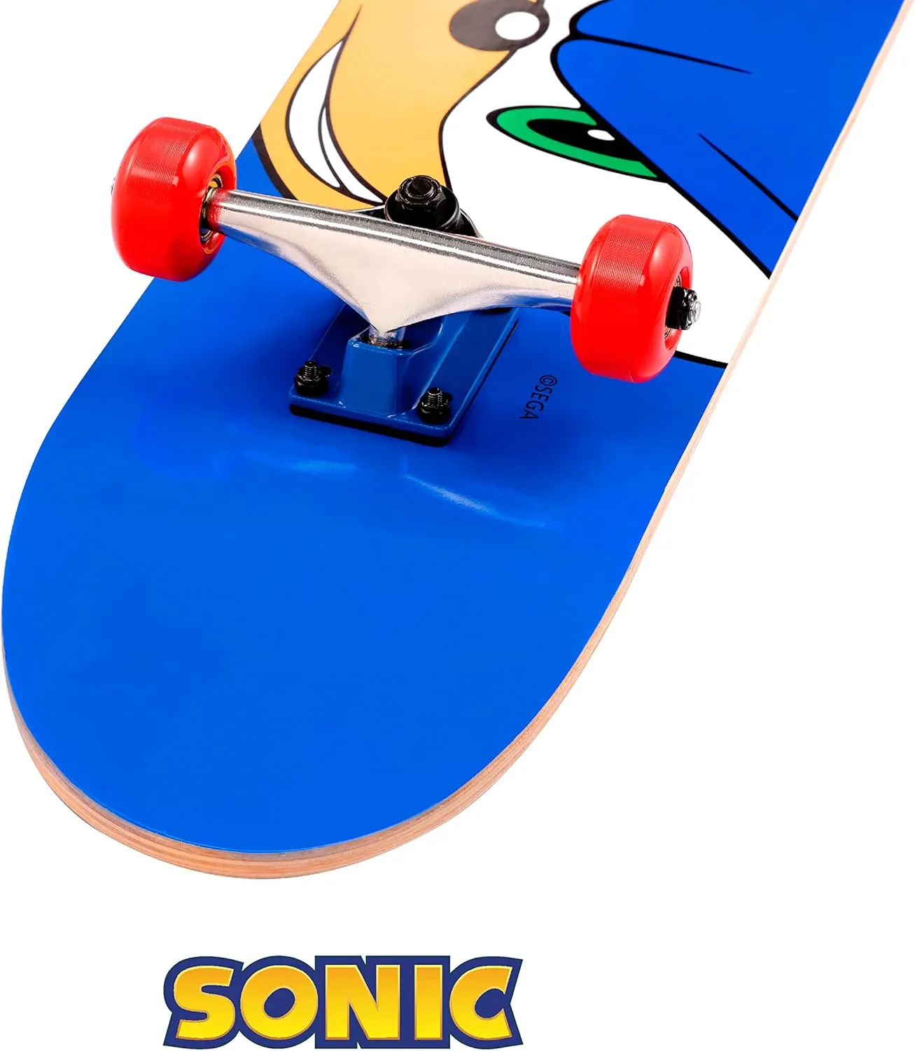 Sonic Character Skateboards - Cruiser Skateboard with ABEC 5 Bearings, Durable Deck, Smooth Wheels (Choose from Sonic, Knuckles, Tails or Sonic & Friends)