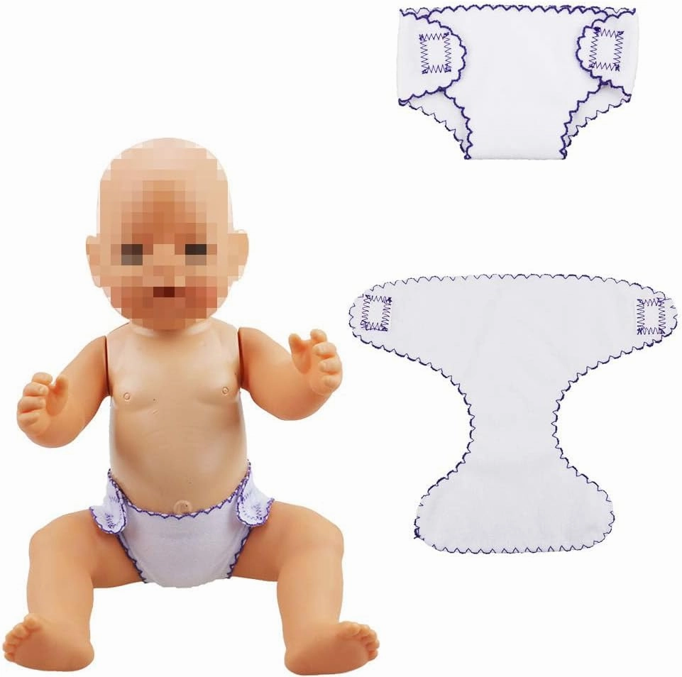 SOTOGO 8 Pieces Doll Diapers Doll Underwear for 14 to 17 Inch New Born Baby Dolls and American 18 Inch Dolls Clothes and Accessories
