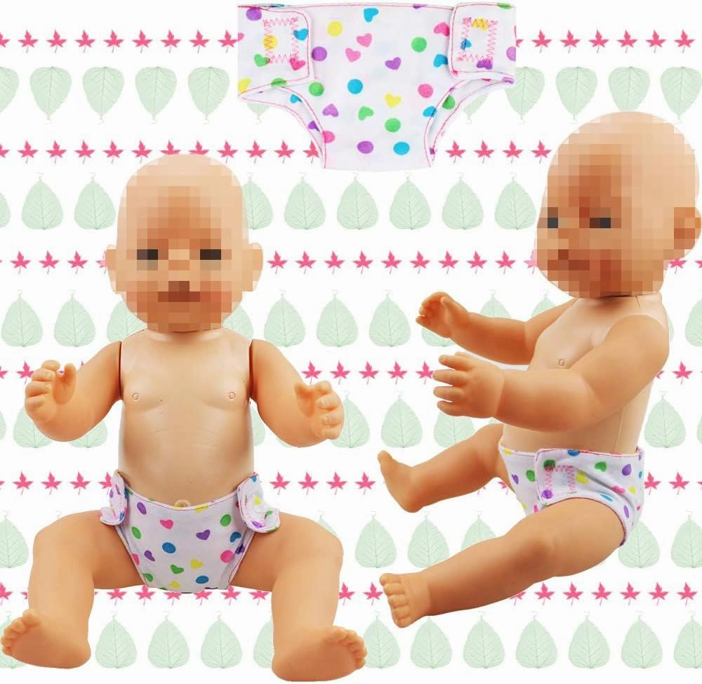 SOTOGO 8 Pieces Doll Diapers Doll Underwear for 14 to 17 Inch New Born Baby Dolls and American 18 Inch Dolls Clothes and Accessories