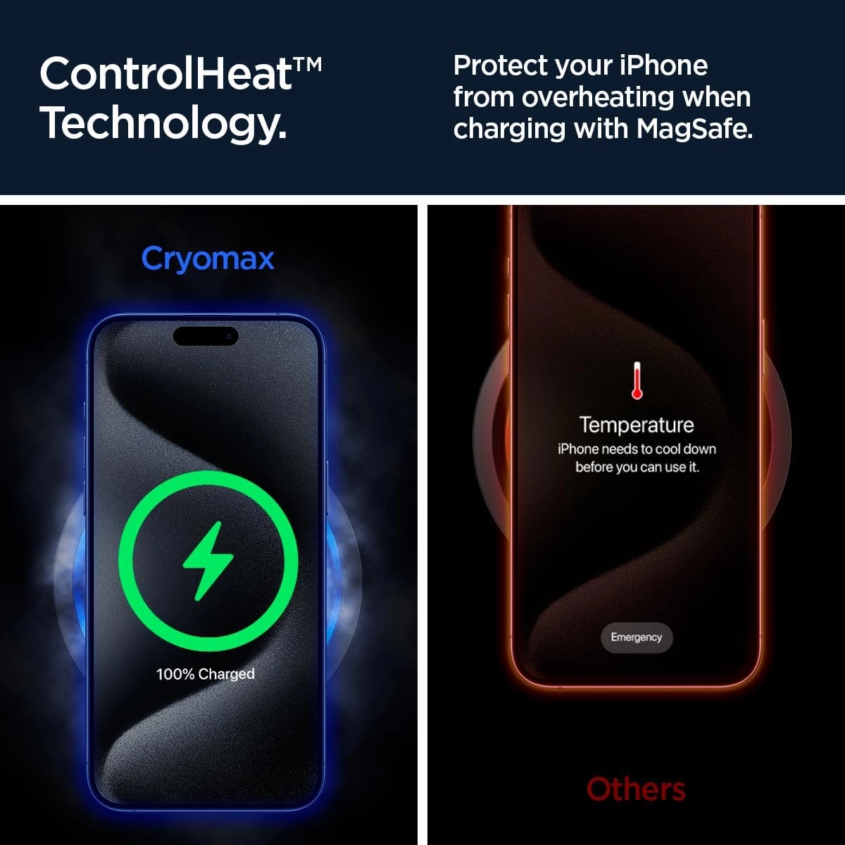Spigen OneTap Pro 3 Cryomax (MagFit) Qi2 15W Wireless Charger MagSafe Sleep Friendly Light and Cooling Fan for iPhone 16/15/14/13/12 - Black (Kickstand)