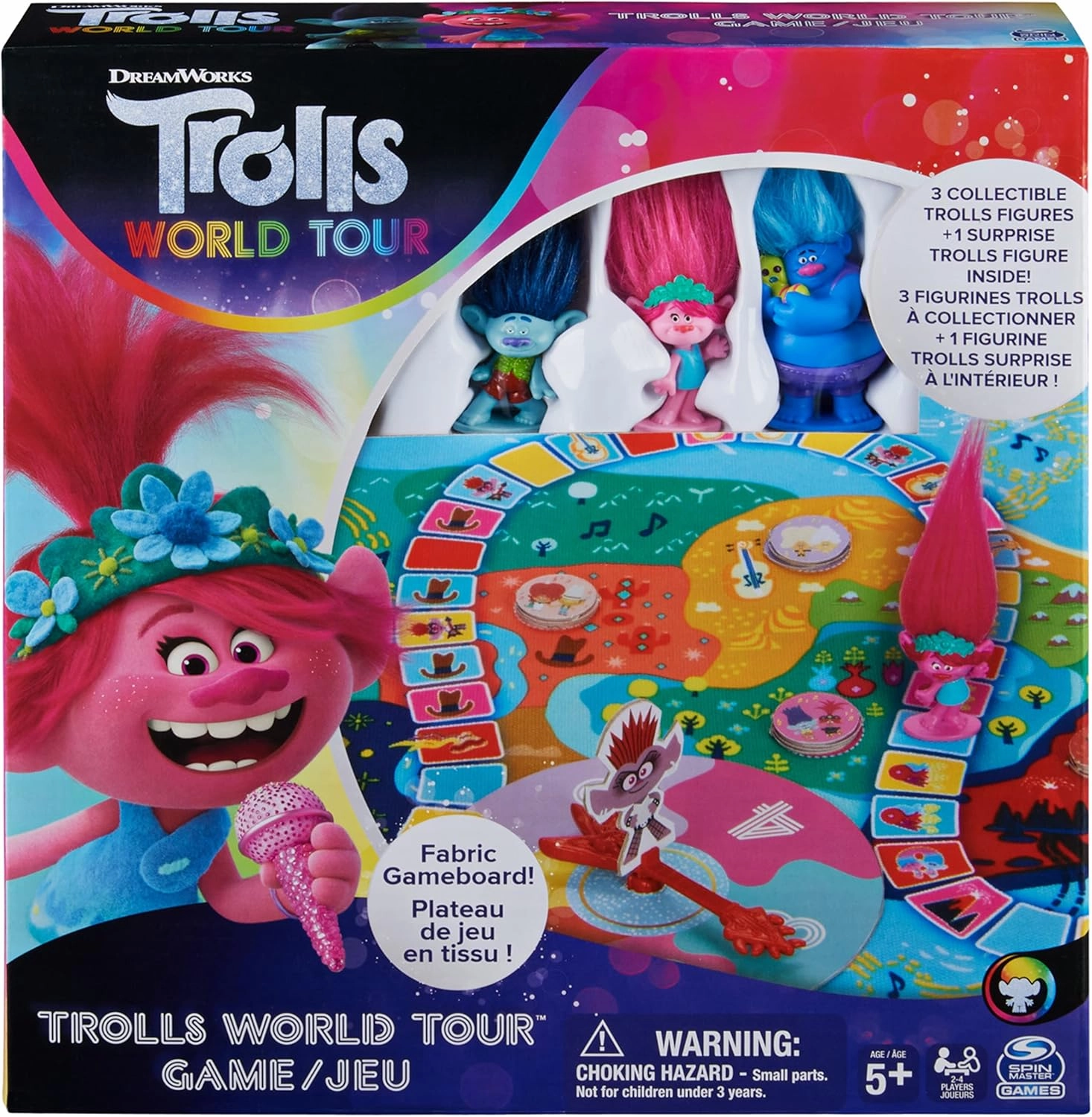 Spin Master Games Trolls World Tour Cooperative Strategy Board Game for Families and Kids Ages 5 and up