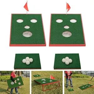 SPRAWL Golf Pong Cornhole Set Exciting Golf Chipping Game Pong Chip Shot Game for Tailgate Beach Backyard Man Cave