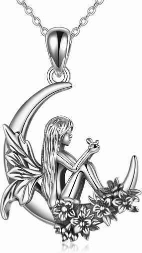 Sterling Silver Cute Animal Pendant Necklace Fox/Snake/Unicorn/Owl on Moon/Rabbit/Horse Necklace Jewelry Gifts for Women Mom Sister